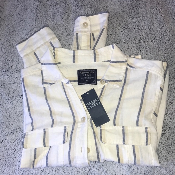 NWT Abercrombie blouse shirt linen - Picture 1 of 5
